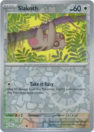 Surging Sparks Slakoth #145/191 reverse holo